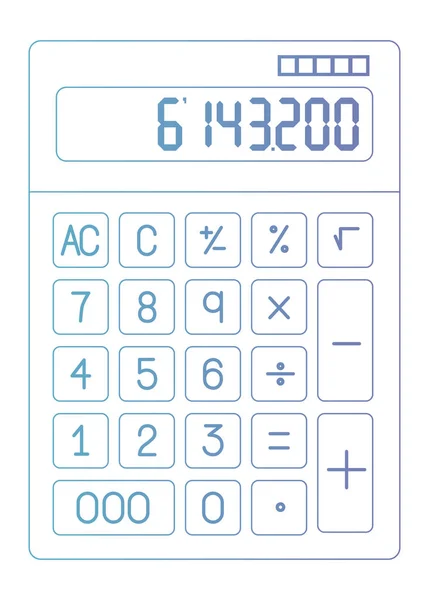 Rechner Mathematik Gerät Symbol — Stockvektor