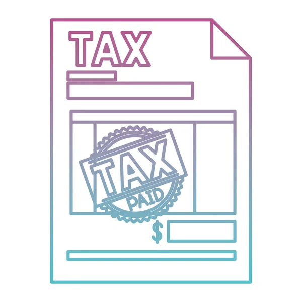 Document fiscal icône papier — Image vectorielle