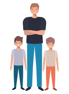 çocukları avatar karakteri ile baba