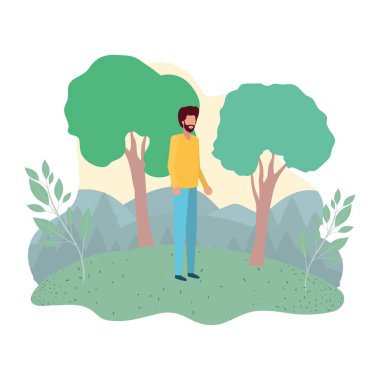 manzara avatar karakter ayakta adam