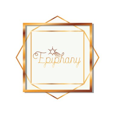 etiket neşeli noel ile altın çerçeve