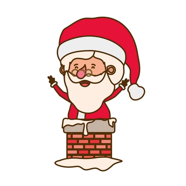 Święty Mikołaj w kominku postać avatar — Wektor stockowy
