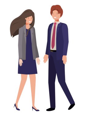 iş avatar karakter genç çift