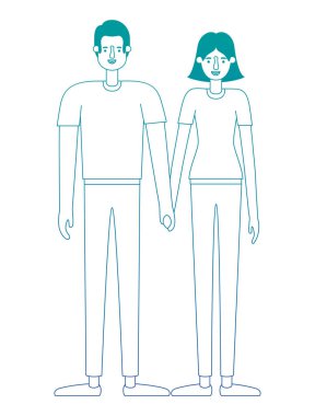 Çift avatar karakter simgeler