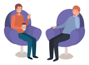 kahve içen sofaçift erkek