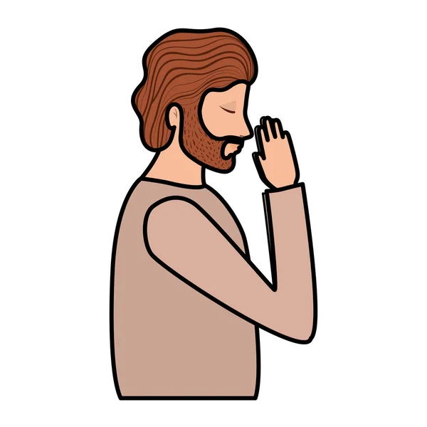 Молящийся персонаж святого Иосифа — стоковый вектор