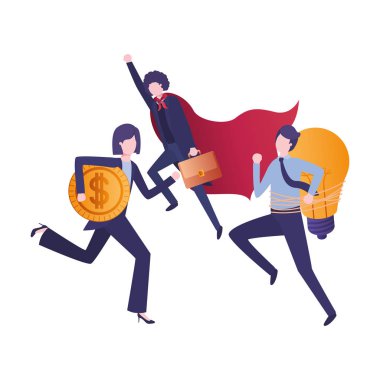 dolar ve ampul ile iş grubu