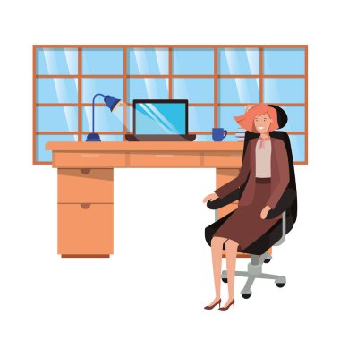 Ofis avatar karakter çalışan kadın