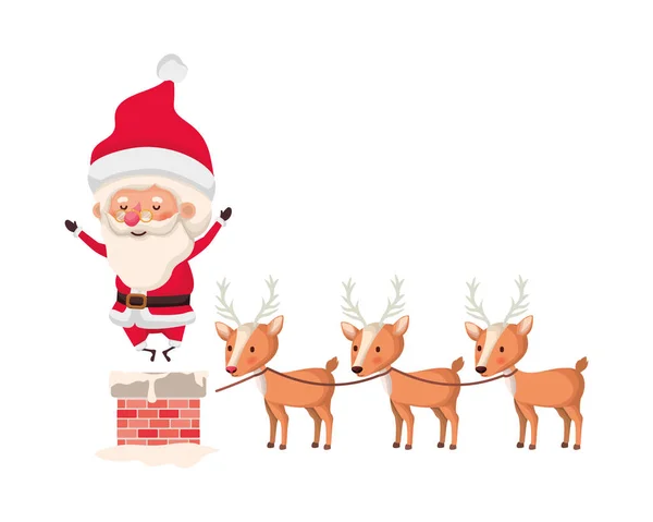 Babbo Natale con personaggio avatar renna — Vettoriale Stock