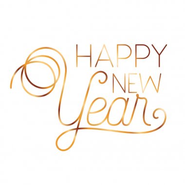 mutlu yeni yıl izole simgesi