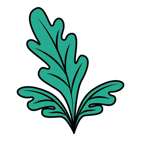Oddział z ikoną odizolowanych liści — Wektor stockowy