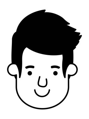 genç adam baş avatar karakter