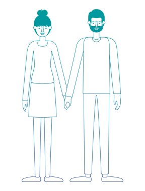 Çift avatar karakter simgeler