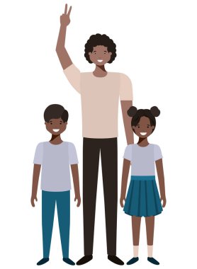 çocukları avatar karakteri ile baba