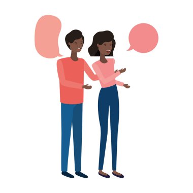 konuşma balonu avatar karakter ile Çift