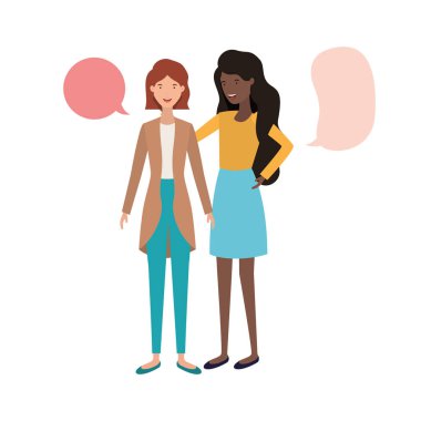kadınlarla konuşma balonu avatar karakter
