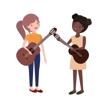 müzik aletleri karakteri olan kadınlar