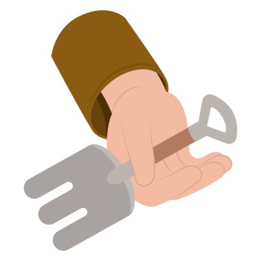 el izole simgesinde tırmık