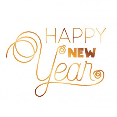 mutlu yeni yıl izole simgesi