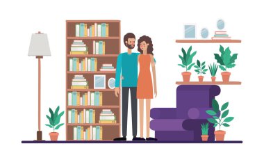 oturma odası avatarlar karakter çift