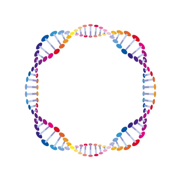 Ícone de ciência de cadeia de dna circular — Vetor de Stock