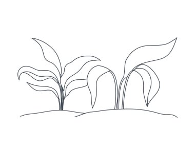 peyzaj izole simgesi bitki