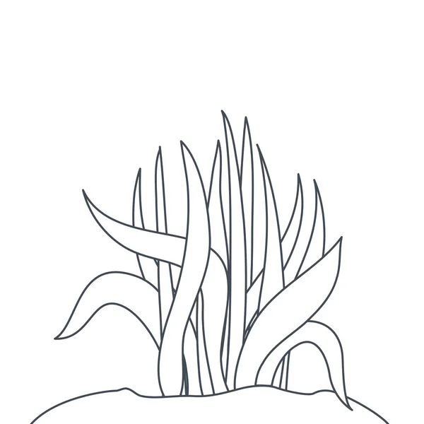 Plante dans paysage icône isolée — Image vectorielle