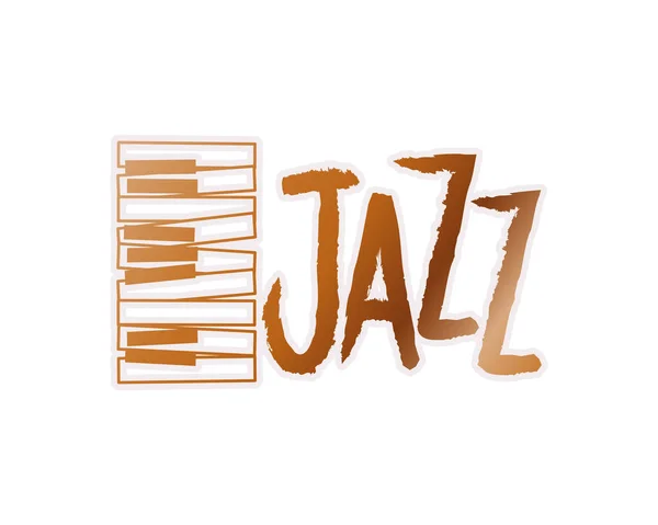 Jazz day label isolated icon — Stock Vector