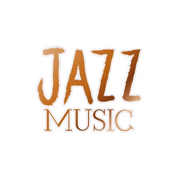Étiquette de musique jazz icône isolée — Image vectorielle