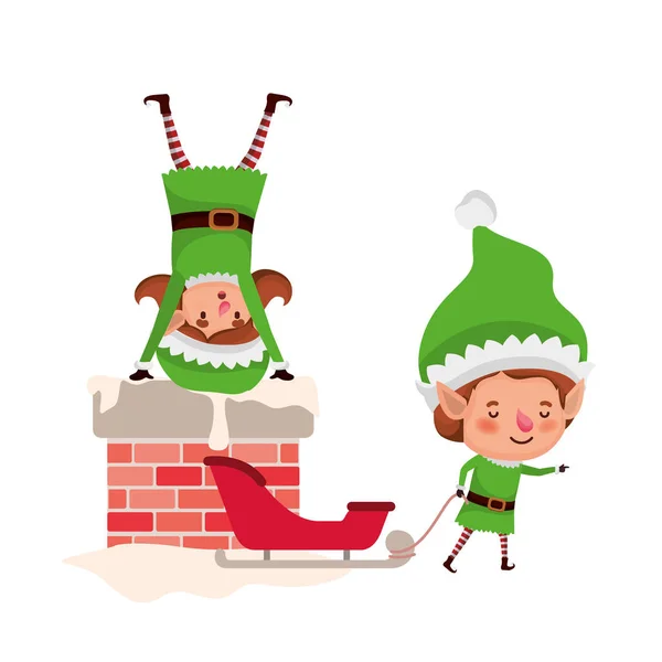 Elfové se páčkář s avatarem — Stockový vektor