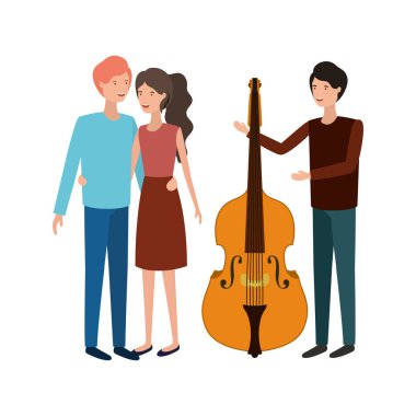 müzik aleti ile insan grubu