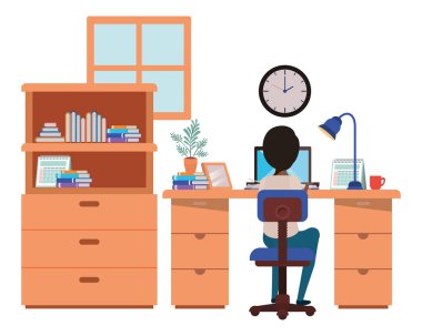 adam ofis avatar karakter çalışan