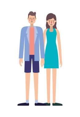 Çift avatar karakter simgeler