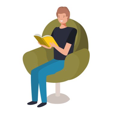kanepe avatar karakteri adam okuma kitap
