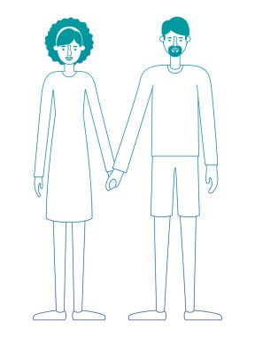 Çift avatar karakter simgeler