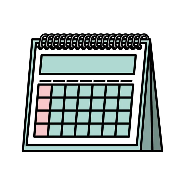 Ícone de lembrete de calendário isolado — Vetor de Stock
