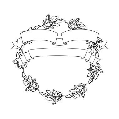 taç yaprakları ve şerit dairesel çerçeve