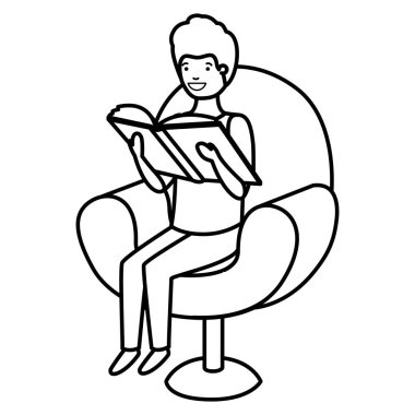 kanepe avatar karakteri adam okuma kitap