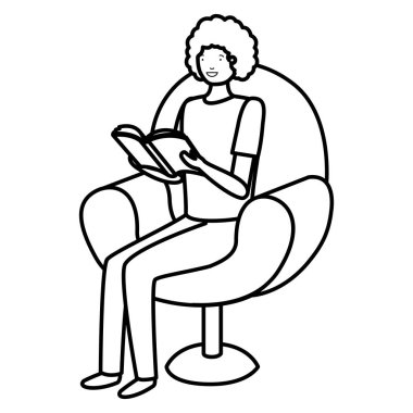 kanepe avatar karakteri adam okuma kitap