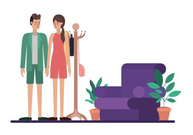 oturma odası avatarlar karakter çift