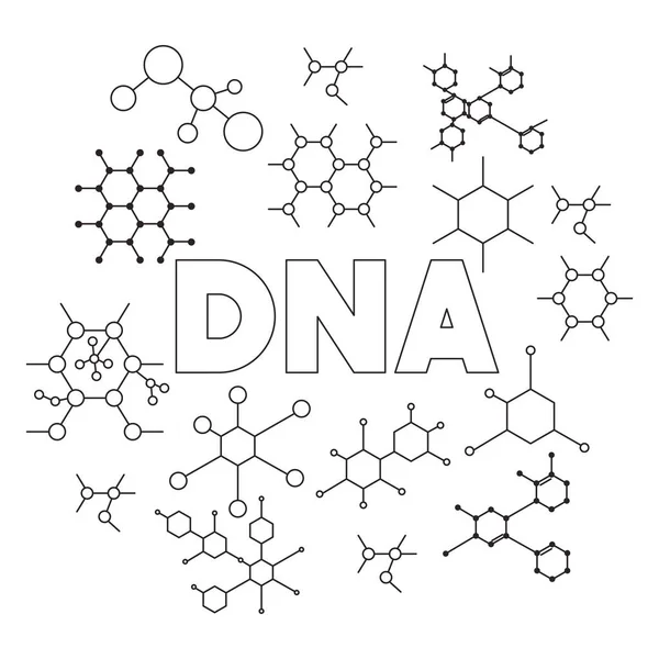 Dna结构分子模式背景 — 图库矢量图片