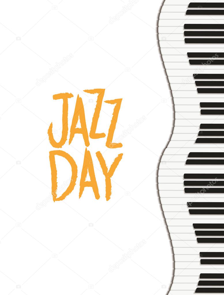 jazz day label isolated icon