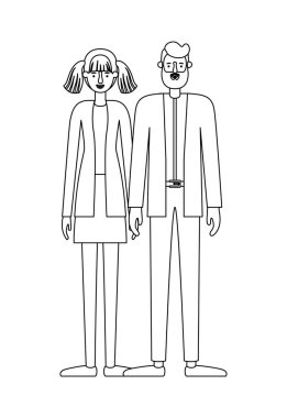 Çift avatar karakter simgeler