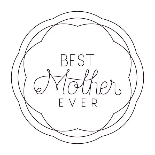 Heureux mère jour cadre circulaire — Image vectorielle