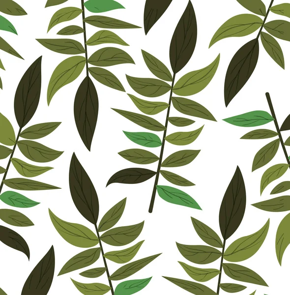 Leafs plant ecology pattern — Stock Vector