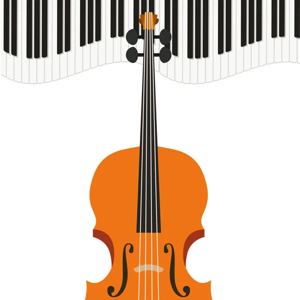 Violino modello di strumento musicale — Vettoriale Stock