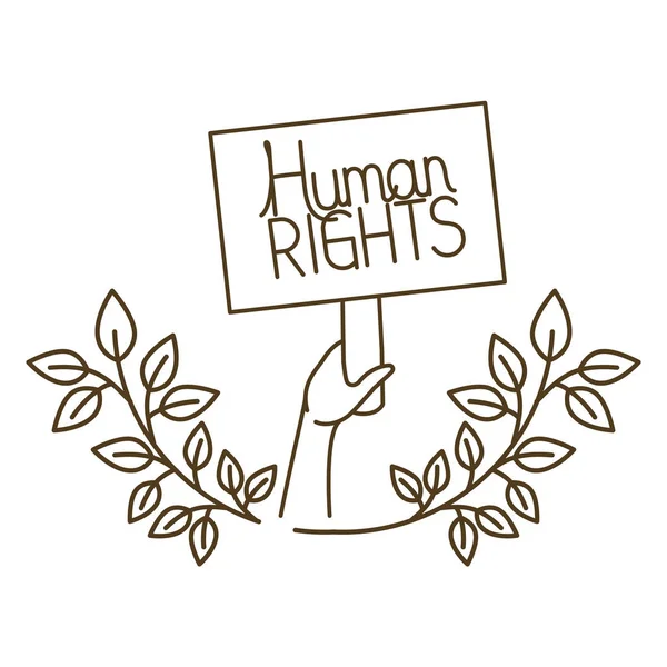 protesto işareti ve insan hakları izole simgesi ile eller