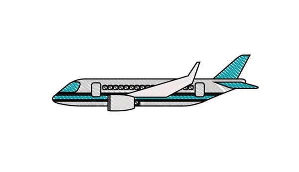 เครื่องบินที่บินโดดเดี่ยว — ภาพเวกเตอร์สต็อก