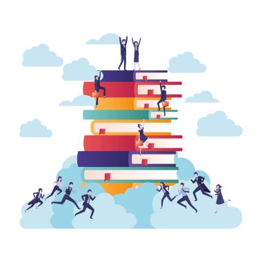 kitap avatar karakter ile iş grubu