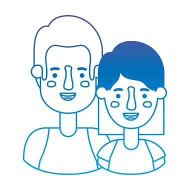 Çift avatar karakter simgeler